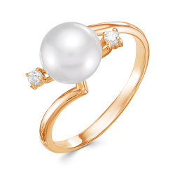 z1-9702 Кольцо с жемчугом. Золото 585.