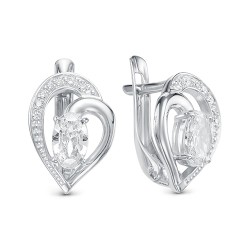 z2-9884 Серьги с фианитами. Серебро 925.