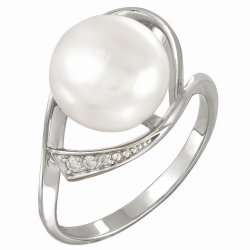 z1-8323 Кольцо с жемчугом. Серебро 925.
