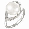 z1-8323 Кольцо с жемчугом. Серебро 925. 