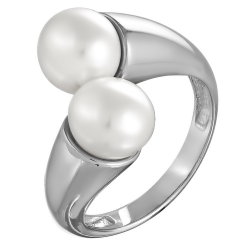 z1-8588 Кольцо с жемчугом. Серебро 925.