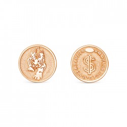 z10-034 Монета с символом года 2022. Год тигра. Золото 585.