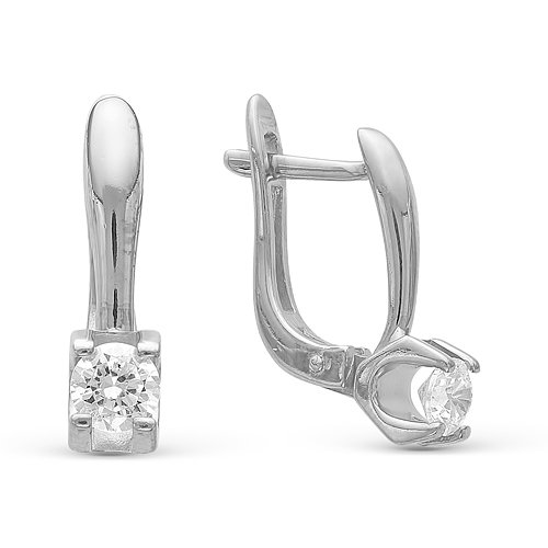z2-8799 Серьги с фианитами. Серебро 925. 