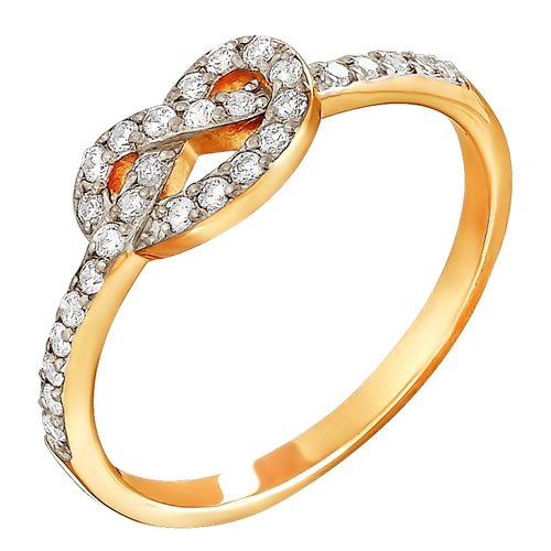 z1-8584 Кольцо с бриллиантовой россыпью. Золото 585. 