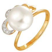 z1-8182 Кольцо с жемчугом. Золото 585.