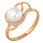z1-7589 Кольцо с жемчугом. Золото 585.