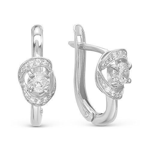 z2-9255 Серьги с фианитами. Серебро 925. 