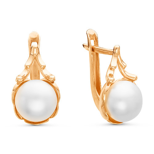 z2-9287 Серьги с жемчугом. Золото 585. 