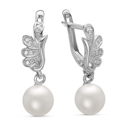 z2-9343k Серьги с жемчугом. Серебро 925.