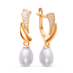 z2-9548g Серьги с жемчугом. Золото 585.