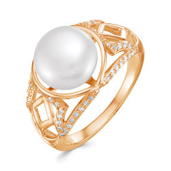 z1-9706 Кольцо с жемчугом. Золото 585.