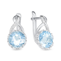 z2-9810 Серьги с фианитами. Серебро 925.