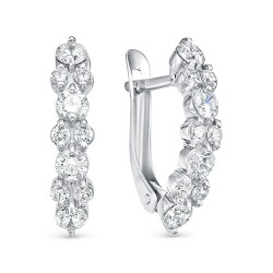 z2-9911 Серьги с фианитами. Серебро 925.