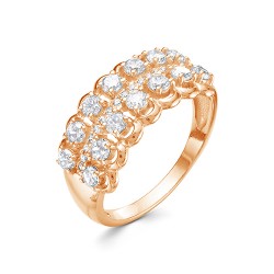 z1-9998 Кольцо с фианитами. Золото 585.
