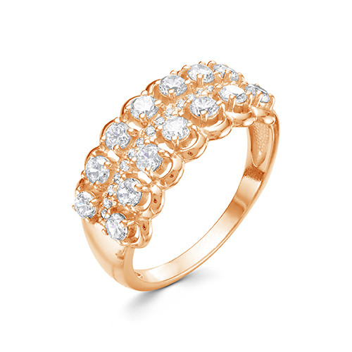 z1-9998 Кольцо с фианитами. Золото 585. 