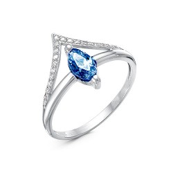 z1-10126 Кольцо с фианитами. Серебро 925.