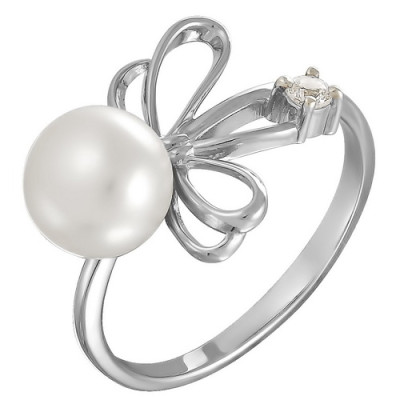 z1-8632 Кольцо с жемчугом. Серебро 925.