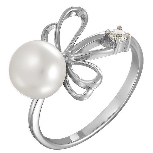 z1-8632 Кольцо с жемчугом. Серебро 925. 