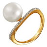 z1-8582 Кольцо с жемчугом. Серебро 925. 