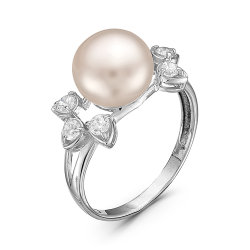 z1-8930 Кольцо с жемчугом. Серебро 925.