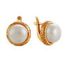 z2-8599 Серьги с жемчугом. Серебро 925. 
