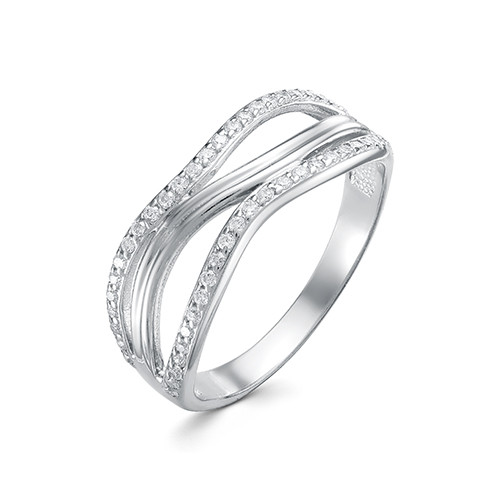 z1-10034 Кольцо с фианитами. Серебро 925.  