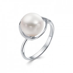 z1-10527 Кольцо с жемчугом. Серебро 925.