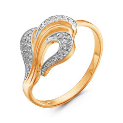 z1-8879 Кольцо с фианитами. Золото 585.