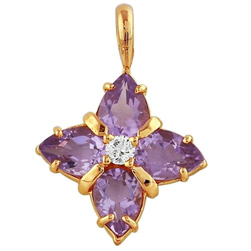 z3-010 Подвеска с полудрагоценными вставками. Золото 585. 