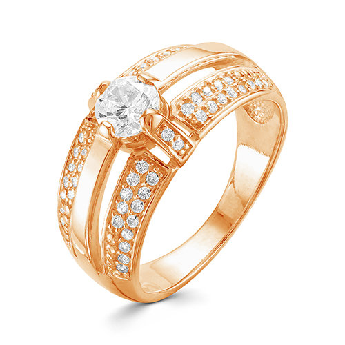 z1-9570 Кольцо с фианитами. Золото 585. 