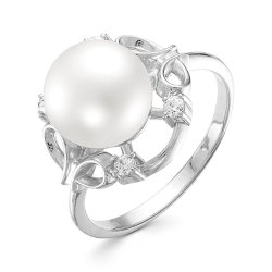 z1-9621 Кольцо с жемчугом. Серебро 925.