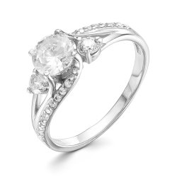 z1-9680 Кольцо с фианитами. Серебро 925.