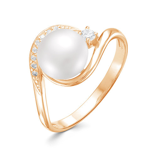 z1-9857 Кольцо с жемчугом. Золото 585. 