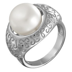 z1-8598 Кольцо с жемчугом. Серебро 925.