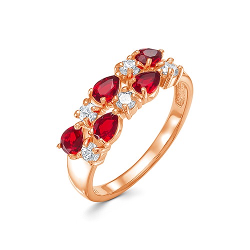 z 1-10246 Кольцо с фианитами. Золото 585. 