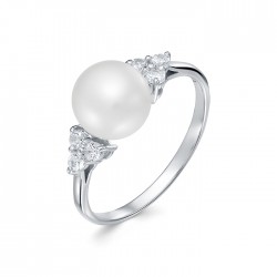z1-10332 Кольцо с жемчугом. Серебро 925.