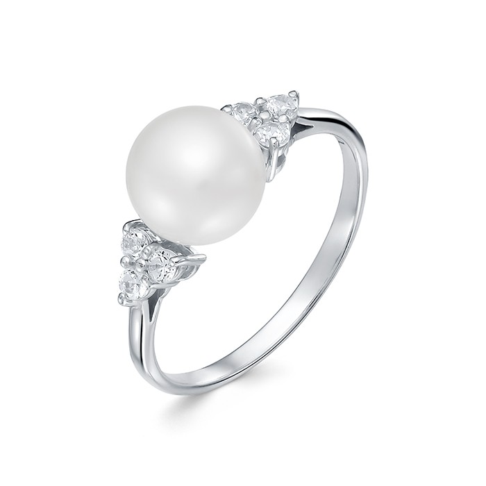 z1-10332 Кольцо с жемчугом. Серебро 925. 