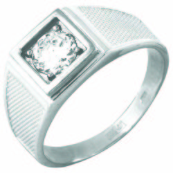 z1-6042 Печаткаиз серебра 925 пробы с родированием.Серебро 925.