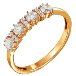 z1-8660 Кольцо с фианитами. Серебро 925.