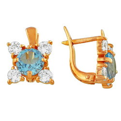 z2-117 Серьги с фианитами. Серебро 925.