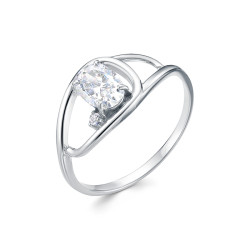 z1-10907 Кольцо с фианитами. Серебро 925.