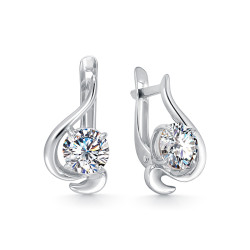 z2-10901 Серьги с фианитами. Серебро 925.