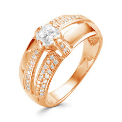 z1-9571 Кольцо с фианитами. Золото 585.