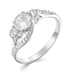 z1-9690 Кольцо с фианитами. Серебро 925.