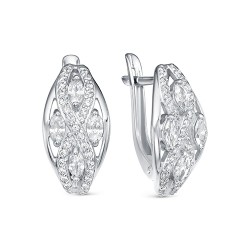 z2-10033 Серьги с фианитами. Серебро 925.