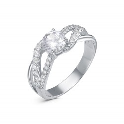 z1-10125 Кольцо с фианитами. Серебро 925.