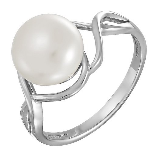 z1-8628 Кольцо с жемчугом. Серебро 925. 