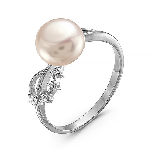 z1-8898 Кольцо с жемчугом. Серебро 925. 