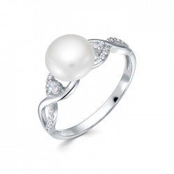 z1-10334 Кольцо с жемчугом. Серебро 925.