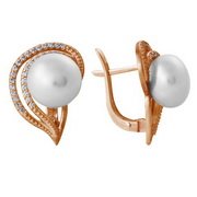 z2-7801 Серьги с жемчугом. Серебро 925. 